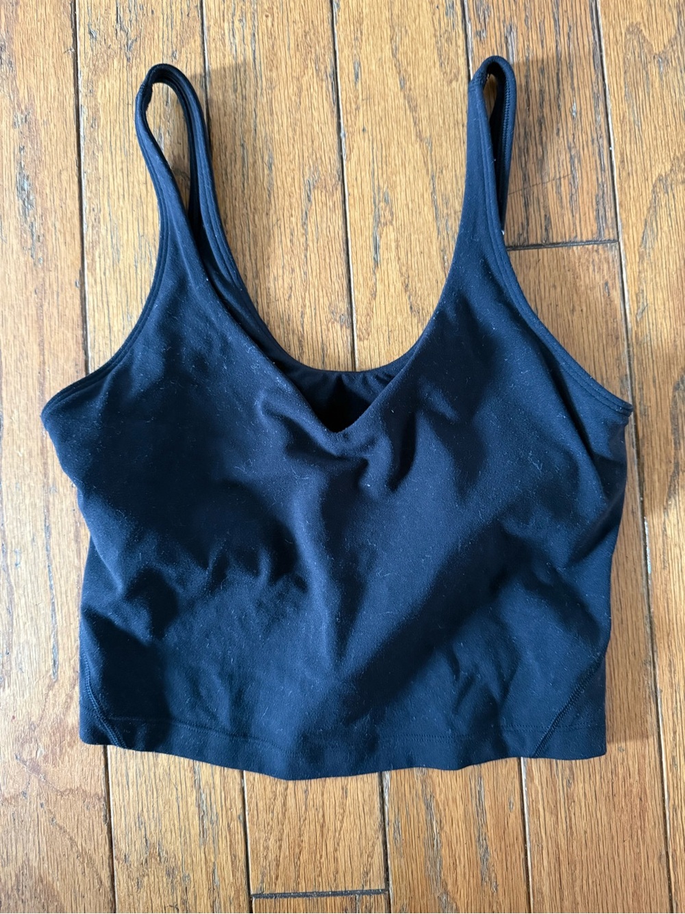 Black Lululemon Align Cropped Tank Top